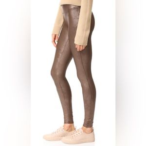 Spanx Women's Brown Faux Leather Leggings